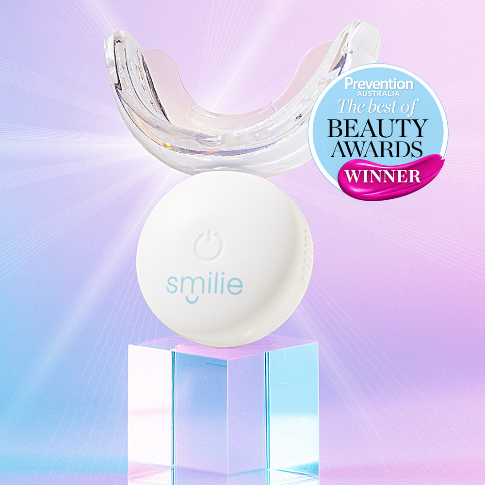 Smilie Boost Teeth Whitening Kit - LED mouthpiece and device, Prevention Australia Beauty Awards Winner